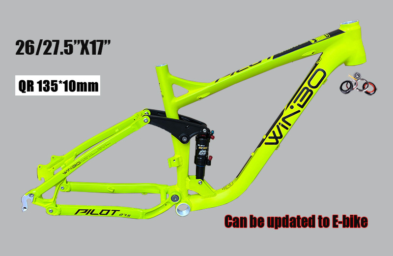 Mountain Biking Overalls - Full Suspension Bicycle Frame, Aluminum Alloy,