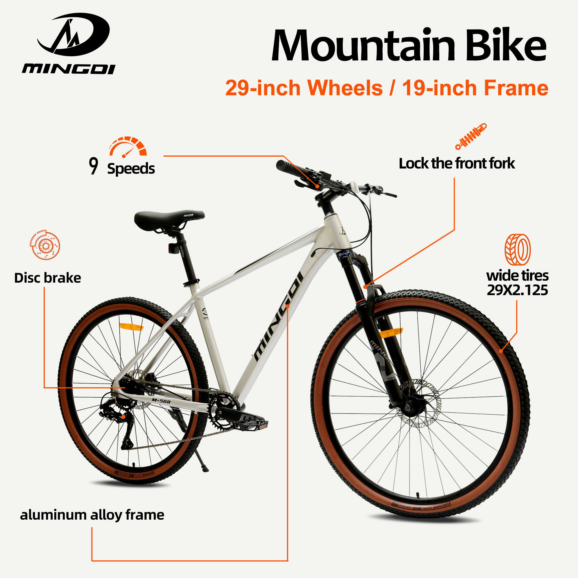 29 Inch Mountain Bike 19 Inch  - Mountain Biking Gear For Men recension och pris