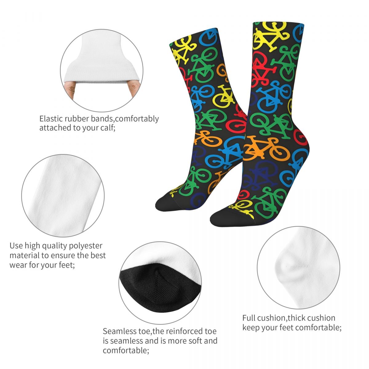 Rainbow Multiple Bikes Crazy M - Mountain Biking Socks recension och pris