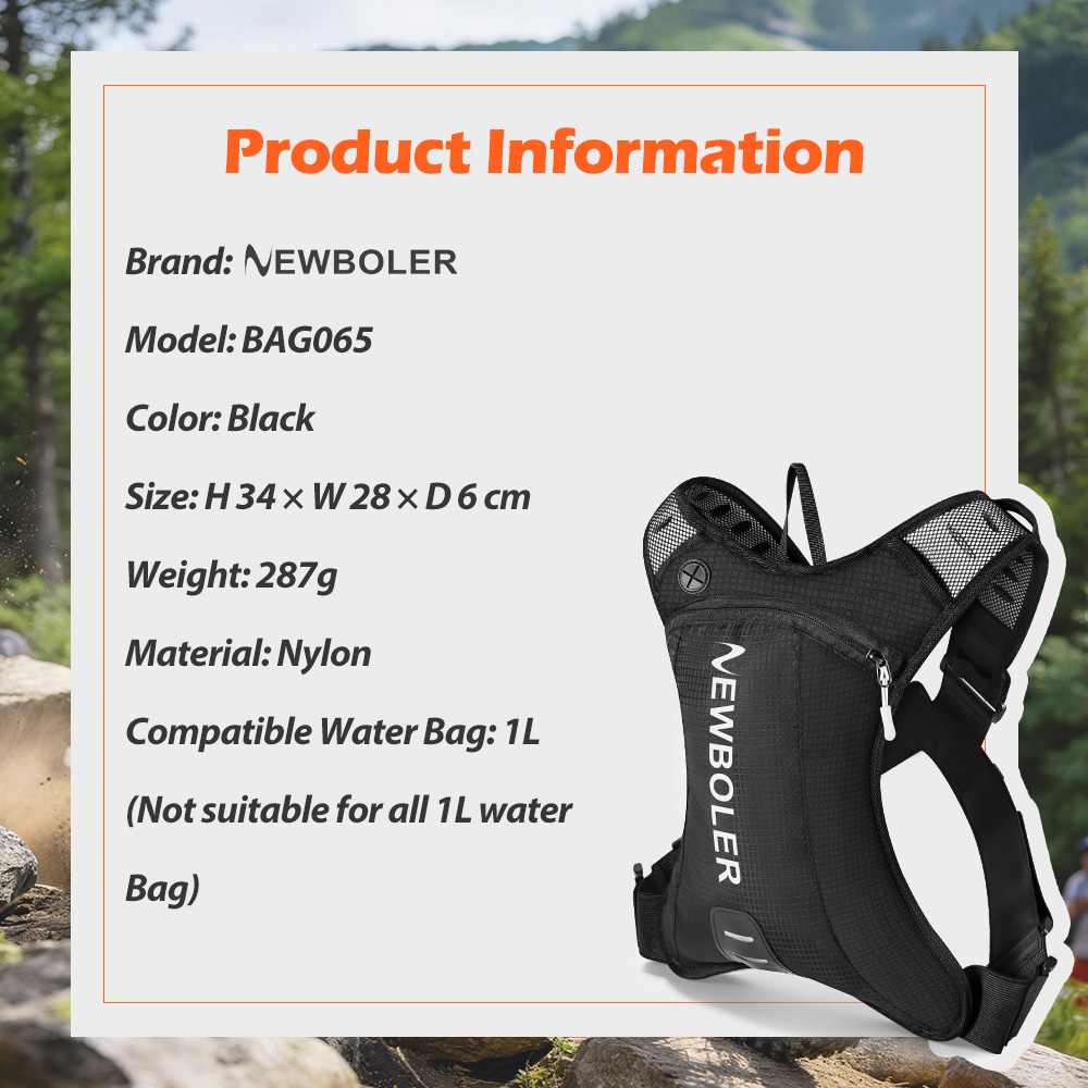 NEWBOLER 5L Motorcycle Cycling - Mountain Biking Rucksack recension och pris